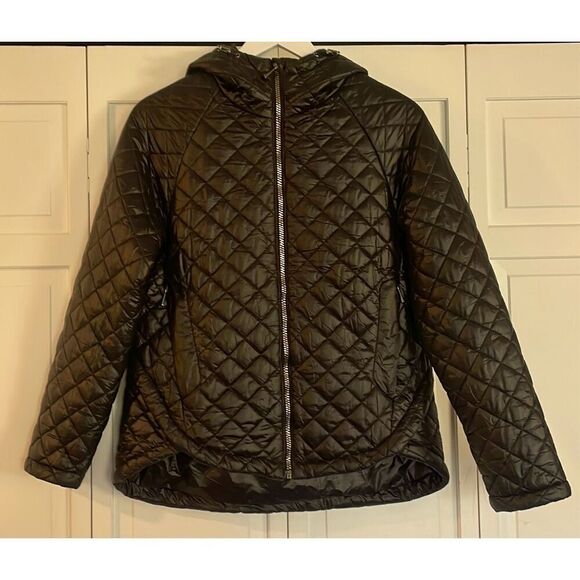 Bcbg black feather free quilted puffer jacket size small - Picture 3 of 13
